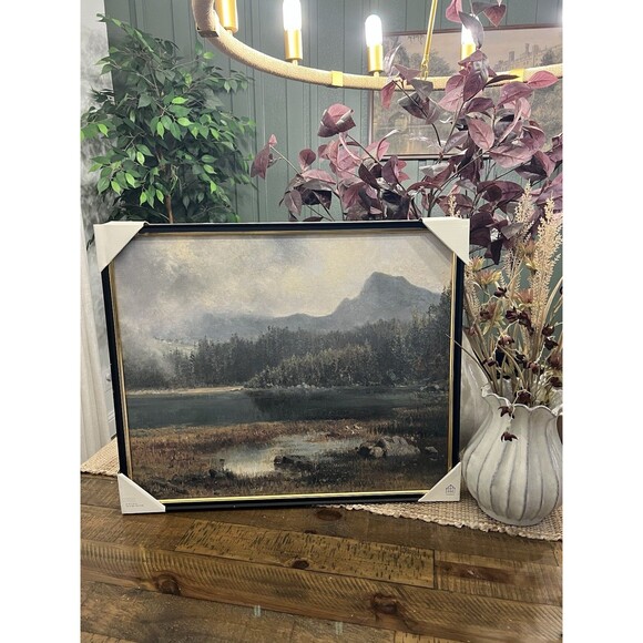 20"x24" Horizontal Landscape Mountain Framed Wall Art -Hearth & Hand Magnolia - Picture 1 of 6